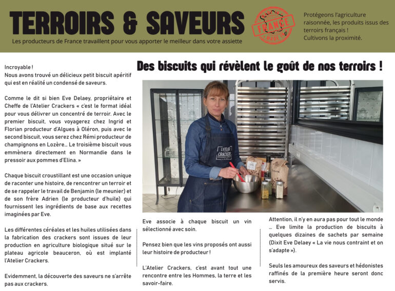 Des biscuits qui révèlent le goût de nos terroirs !